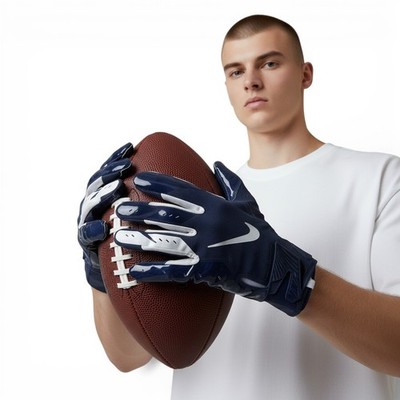 Nike Vapor Jet 5.0 NFL Football Gloves Size 3XL XXXL Navy Blue Breathable RARE