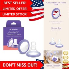 ComfortFit 21mm Breast Pump Flanges - 2 Count, Perfect Fit for Every Mother
