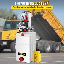 VEVOR Hydraulic Power Unit 6 Quart Hydraulic Pump Double Acting DC12V Hydraulic