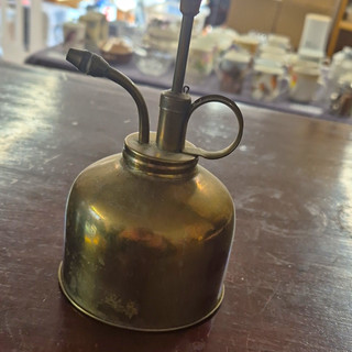 Vintage Style Brass Metal Plant Mister Spray Bottle with Spout Reusable