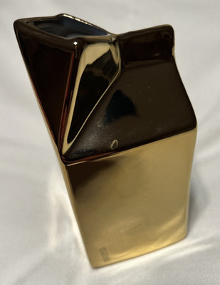 Seletti Estetico Quotidiano Porcelain Milk Jug  - Gold -Box of 6