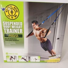 Golds Gym Suspension Body Weight Trainer System Complete w/ DVD New Open Box