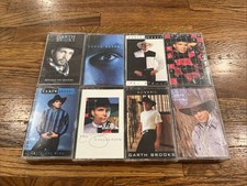 Vintage Garth Brooks Cassette Tape Lot of 8 1989-1995 Sevens Ropin The Wind