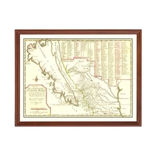 Old Map of California 1705 - Vintage California Art