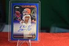 2024 Topps Chrome Josh Cribbs RC Blue Refractor Auto Serial # 129/150
