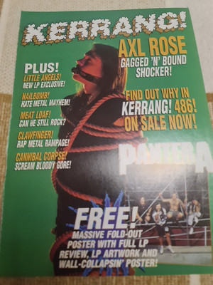 Vintage AXL ROSE WERBUNG THERAPIE MICHAEL MCKEEGAN A4 POSTER RAW MAGAZIN AUSSCHNITT