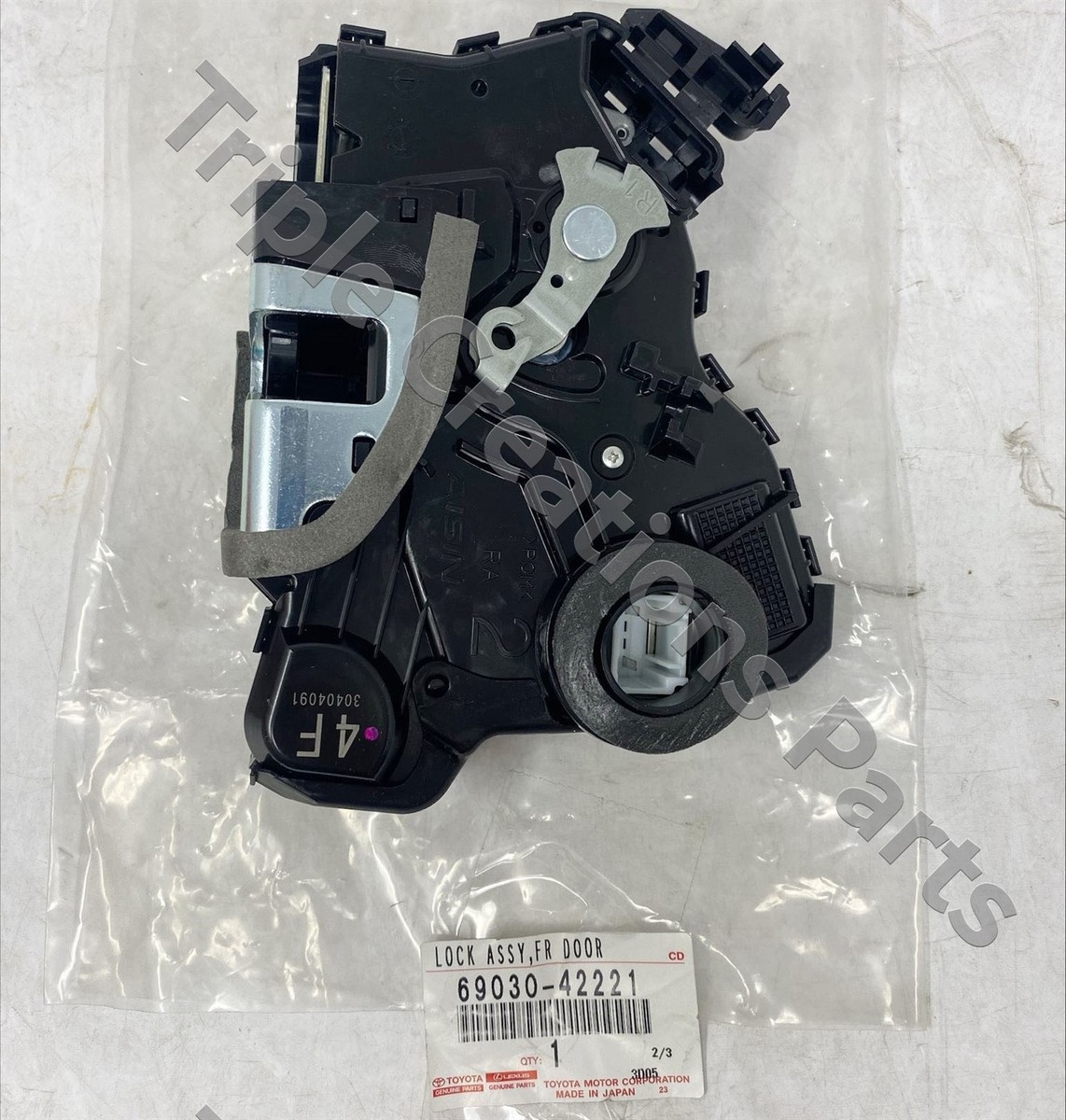 Toyota Genuine 69030-42221 Lock Assy Front Door W/Motor RH