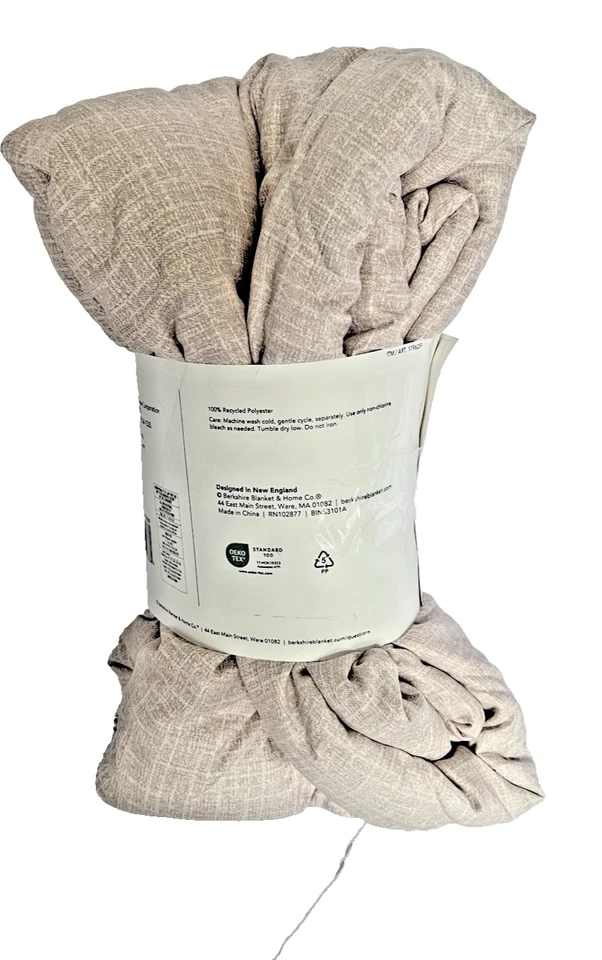 Manta Berkshire espiga microfibra plumón manta reina alternativa beige Foto 2 de 2