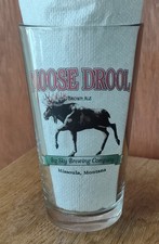 MOOSE DROOL Brown Ale pint glass, from Big Sky Brewing Co. Missoula, Montana