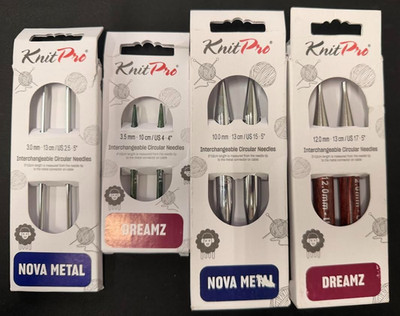 KnitPro Interchangeable Circular Knitting Needle Bundle (DREAMZ & NOVA)- 4 Pack