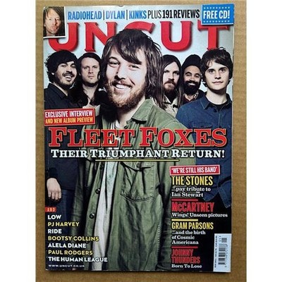 FLEET FOXES UNCUT #168 MAGAZINE  MAY 2011 -  FLEET FOXES COVER WITH FEATURE INSI