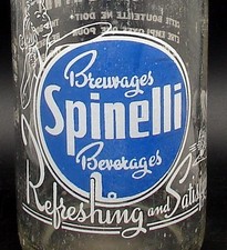 Spinelli; Spinelli Bottling Works; Valleyfield, Que; 2-color ACL soda pop bottle