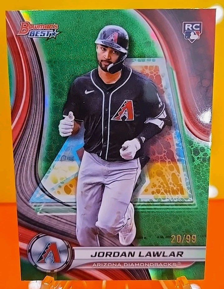 2024 Bowman's Best Jordan Lawlar #4 Green Refractors /99 Arizona D-Backs RC