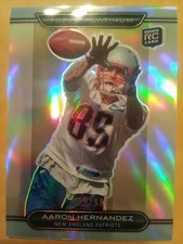 NICE READ 2010 Topps Platinum #69 Aaron Hernandez Refractor Rookie Card #188/999. rookie card picture