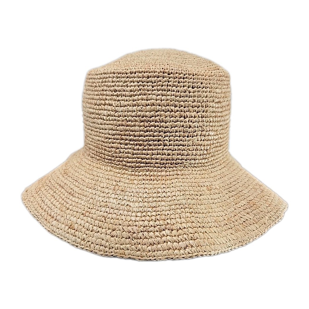 NUEVO - J. Sombrero cubo de rafia de ala ancha Crew paja natural precio de venta sugerido por el fabricante 98 M/L USD