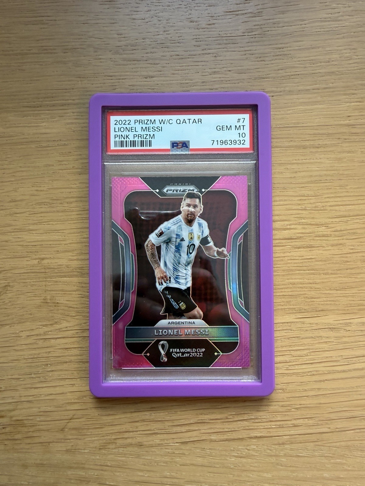 2022 Panini Prizm World Cup Qatar - Lionel Messi #7 Pink Prizm