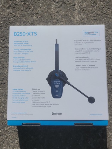 BlueParrott B250-XTS Active Noise Cancellation Wireless Bluetooth Headset - Zdjęcie 2 z 4
