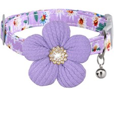 Small Dog Collar with Flower, Puppy Collar for Girl Dog Collars for Small Dogs C