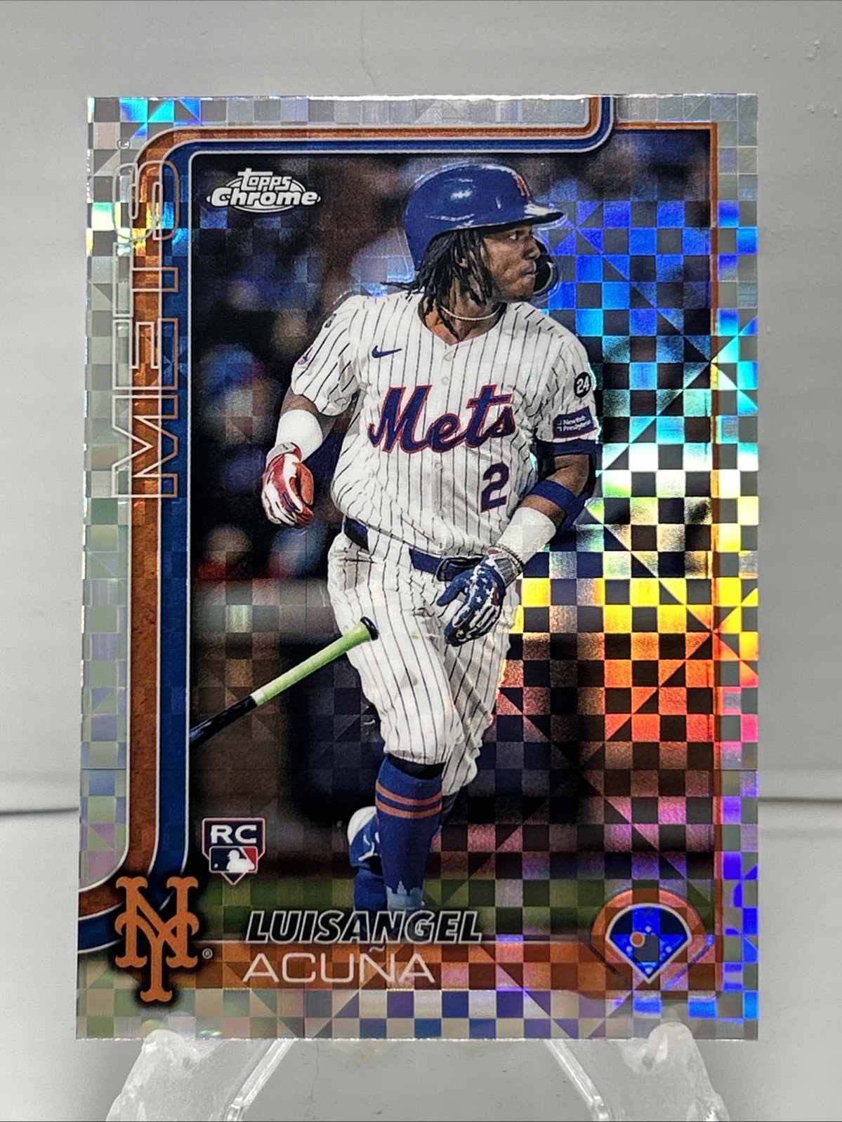 2025 Topps Chrome - Luisangel Acuna #56 X-Fractor (RC)