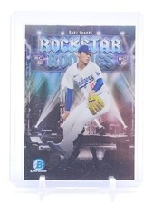 ROKI SASAKI 2025 BOWMAN CHROME ROCKSTAR ROOKIES ROOKIE #RR-20 DODGERS Q0208