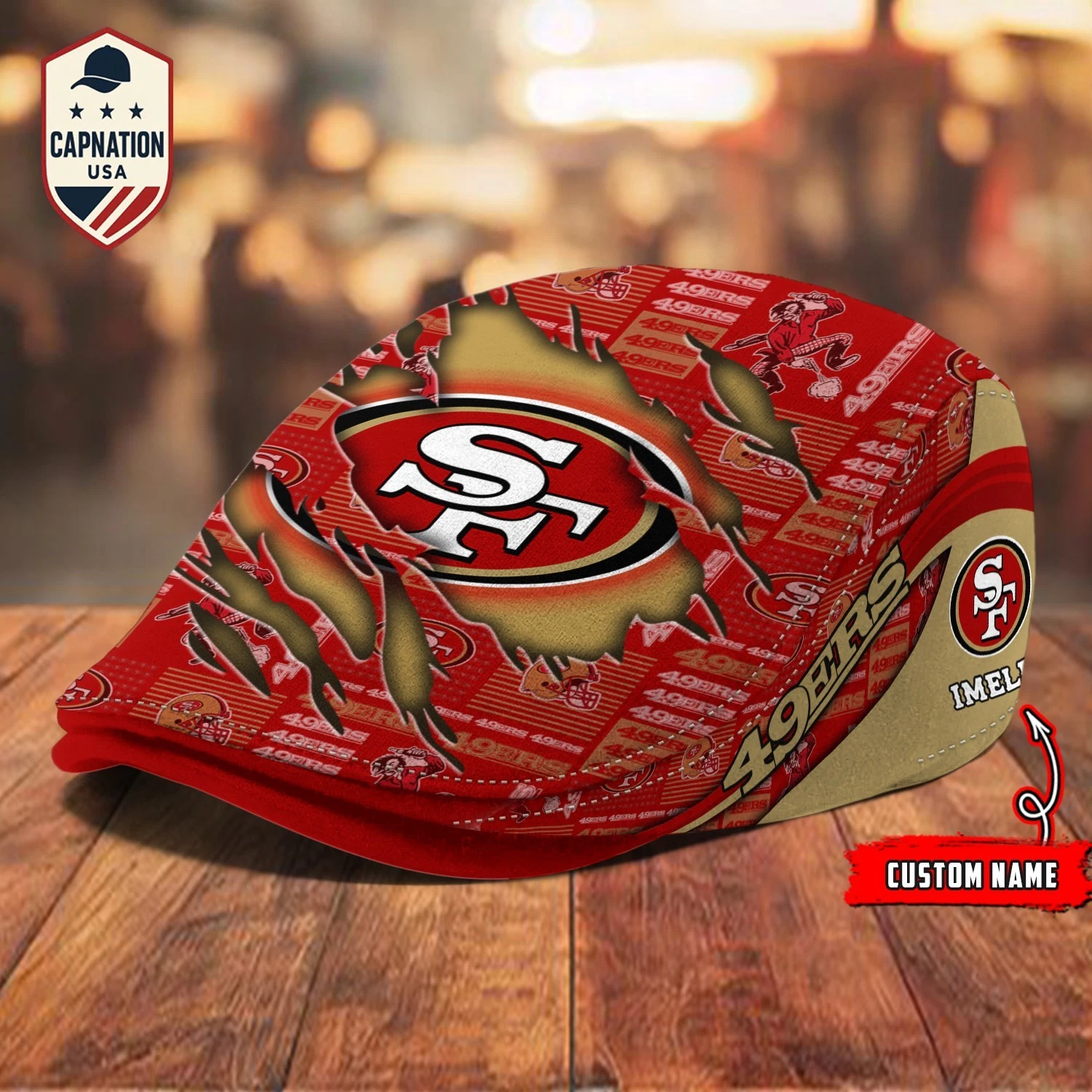 San-Francisco-49ers Jeff Cap football Newsboy Cap Golf Cap Driving Hat for Men