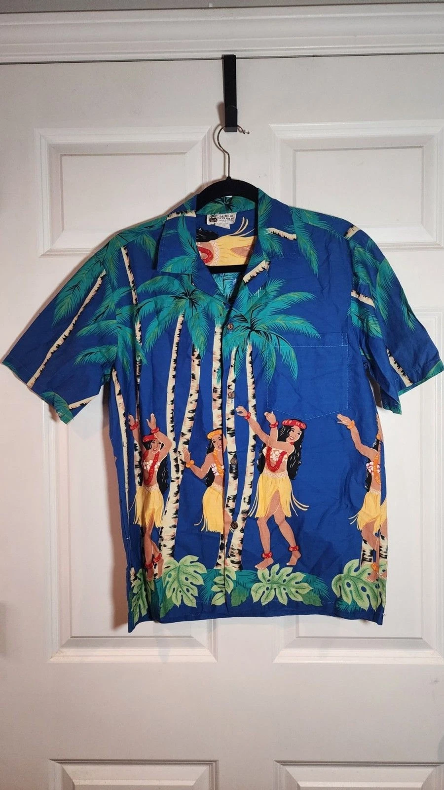 Aloha Republic Colorful Hawaiian Print Button Up Cotton Shirt Small