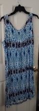 St.John's Bay Women's Blue/ White/ Black Dress