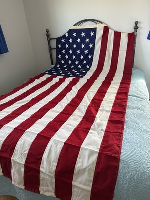 Large 50 Star US American Flag  Cotton Bunting 5x9 North Bay Industries