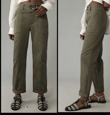 Anthropologie Pilcro Size 28 The Wanderer Relaxed Pants Camo Army Green