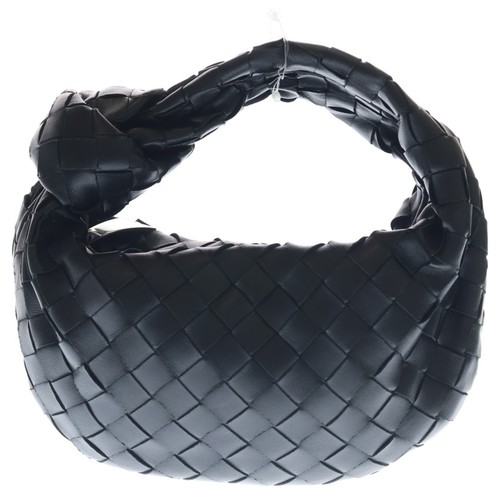 BOTTEGA VENETA INTRECCIATO MINI JODY LEATHER HANDBAG BLACK Used ab9912be95eb6777