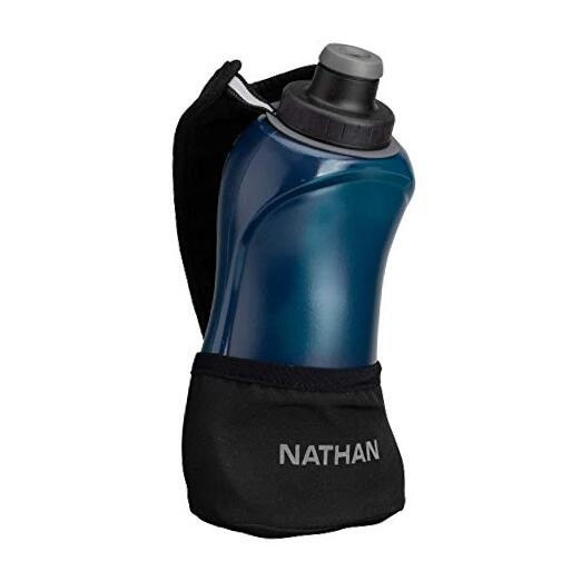  Running Handheld Water Bottle Adjustable No-Grip Black / Marine Blue 18oz
