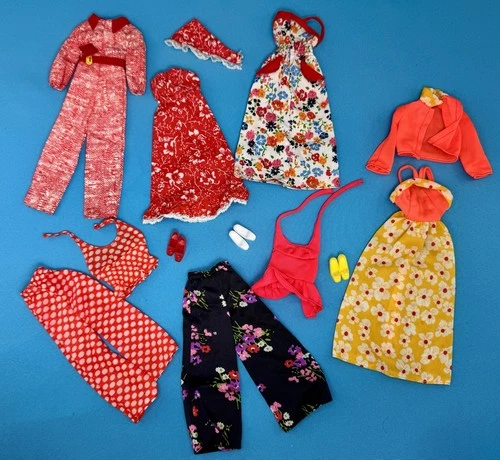 Vintage Barbie Best Buy 1977 Superstar Fashion Shoes Clothing Lot