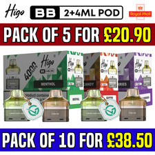 Higo BB 4000 Refills | Higo BB4000 Pods | 20mg | Replacement Refill Pods | ECIG