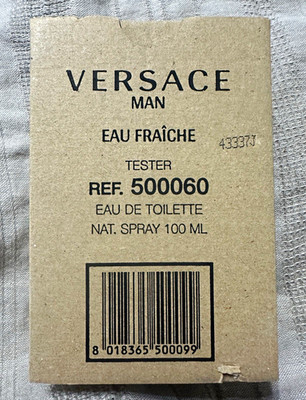 Versace Man Eau Fraîche Eau de Toilette EDT Spray, Tester Size 100 mL