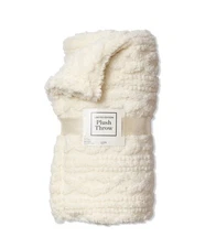 White Ulta Beauty Limited Edition Cream Color Plush Throw Blanket 50"x60" 2025