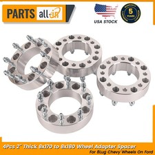 4x 2 Thick 8x170 To 8x180 Wheel Adapter Spacer 8lug Chevy Wheels On Ford Trucks 4x 2 Thick 8x170 To 8x180 Wheel Adapter Spacer 8lug Chevy Wheels On Ford Trucks