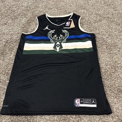 NIKE MILWAUKEE BUCKS ICON AUTHENTIC BLANK GREEN BASKETBALL JERSEY SZ Size 48 Lrg