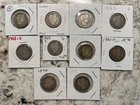 Lot of 9 Silver Barber Quarters 1901,14,12S,08O,05S,02,00O, 1899,1894, #6.