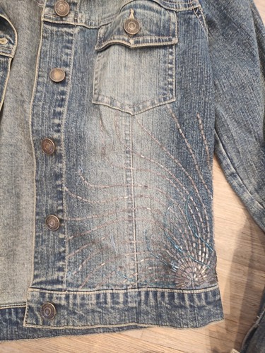 Women's Denium Skirt And Jacket embroidered topshop size 10  - Picture 4 of 10