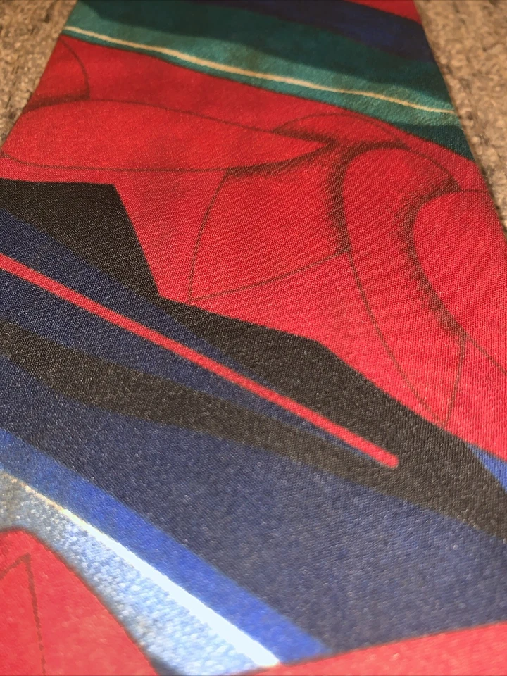 Gravata masculina vintage corneta menino anos 90 vermelha - Imagem 2 de 4