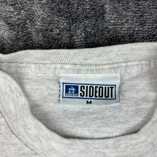 Vtg Sideout Surf Men's M T-Shirt Single Stitch Heathered Gray Geometric Beach - Picture 5 of 13