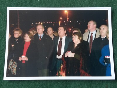 Foto Postkarte von Martin McGuinness & John Hume etc.