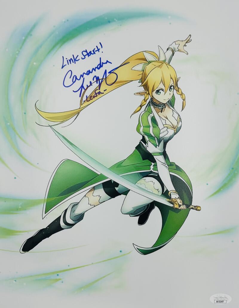 CASSANDRA LEE MORRIS SIGNED LEAFA SWORD ART ONLINE PHOTO ANIME