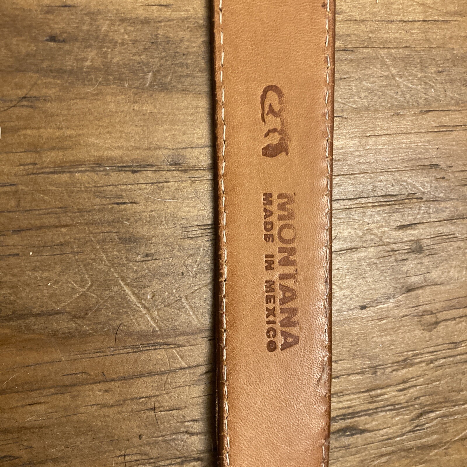 Montana Western Leather Brown Belt Made In Mexico Size 36 Vintage eBay