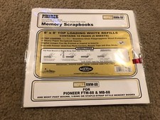 Pioneer White Refill Pages for 8 Inch by 8 Inch Memory Books Lot is 2