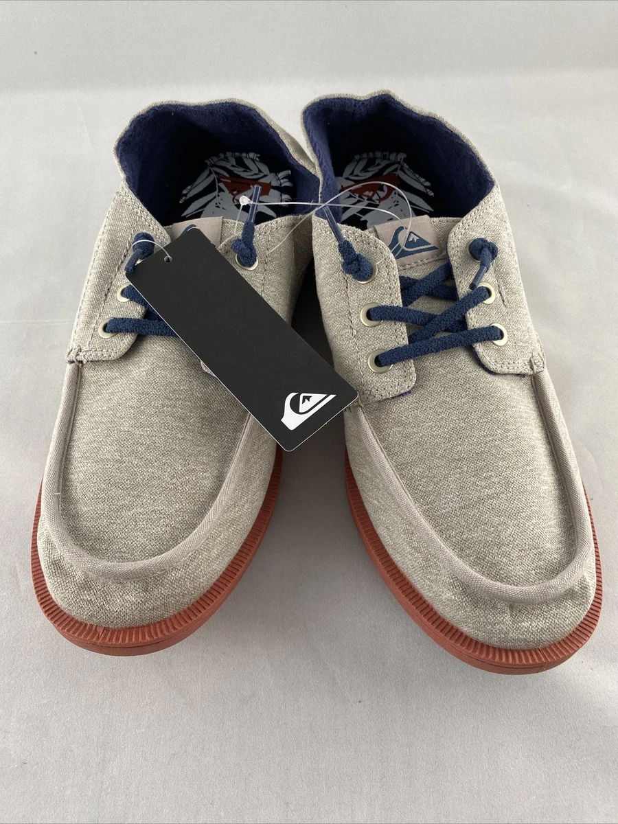 QUIKSILVER Harbor Dredged Slip On Casual Sneaker Shoes Size 8 Grey
