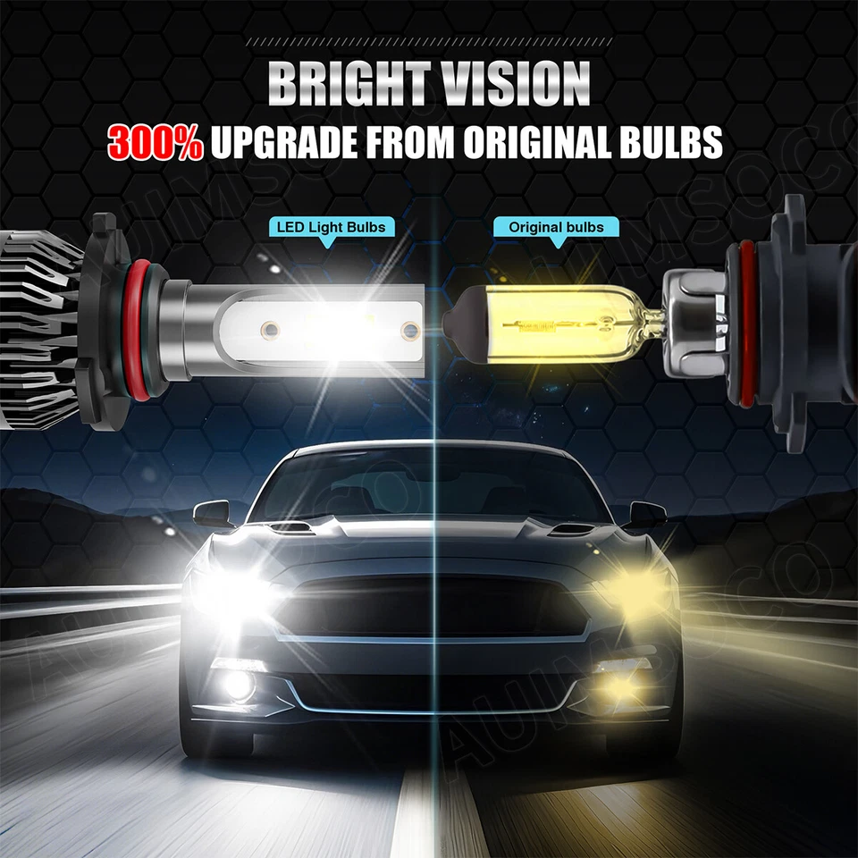 KIT de luces de haz alto bajo faros LED blancos 10000K para Lexus ES300 1992-1995 Foto 2 de 4