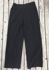 Vintage Talbots 100 Wool Size 12 33X31 Black Lined Flat Front Pants Womens