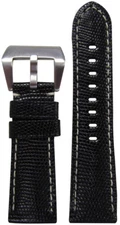 26mm XL Panatime Black Genuine Lizard Watch Band w WS For Panerai Radiomir 26/22