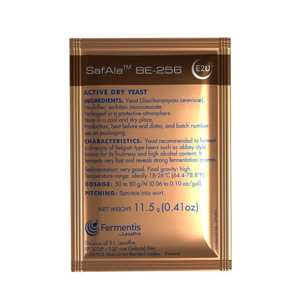 Safbrew BE-256 Yeast 11.5g Dry Brewing BEER Yeast Fermentis